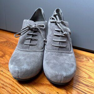Grey Suede Booties, 8.5